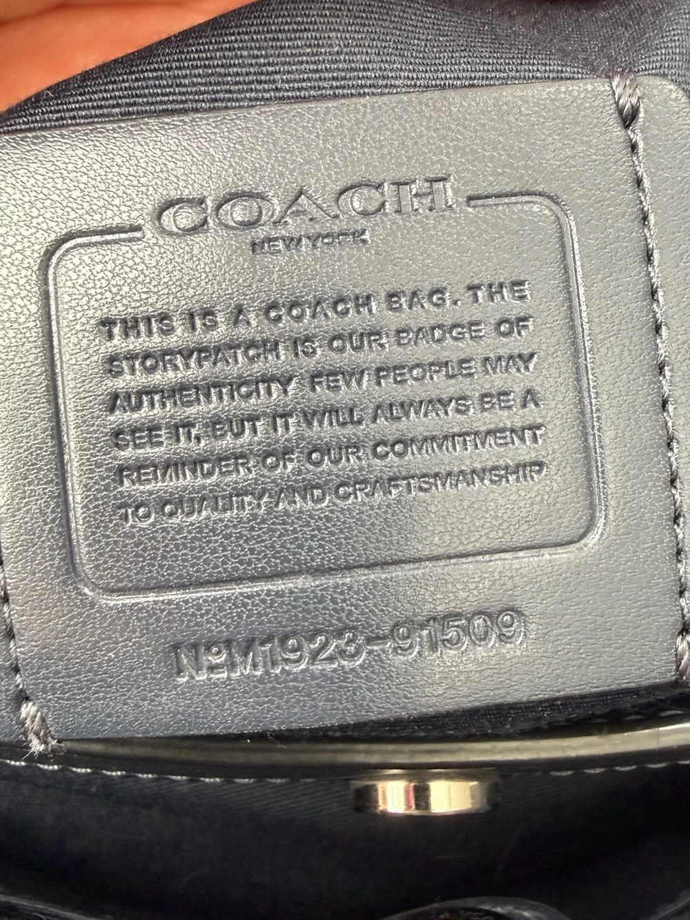 Coach Etta Carryall Rose Bouquet Navy Pebbled Leather Bag